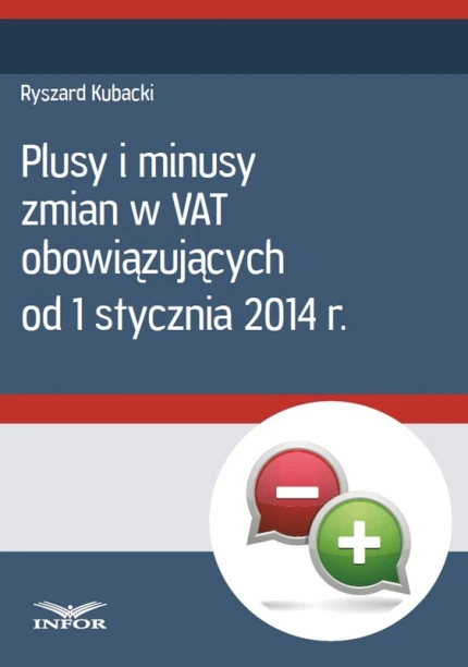 Plusy i minusy zmian w VAT obowiązujących od 1 stycznia 2014 r ebook pdf, mobi, epub
