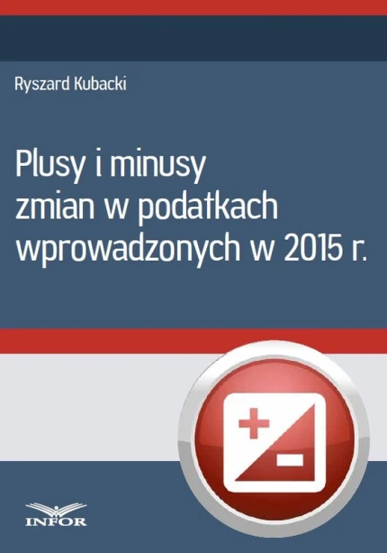 Plusy i minusy zmian w podatkach wprowadzonych w 2015 r ebook pdf, mobi, epub